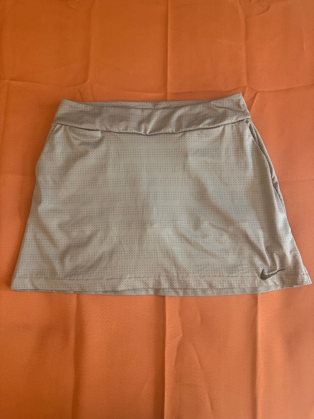 Nike Light Gray Perforated Athletic Mini Skirt